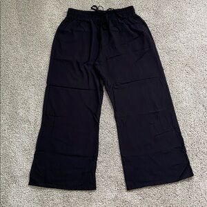 Lotus and Luna • Black Wide Leg Drawstring Pants